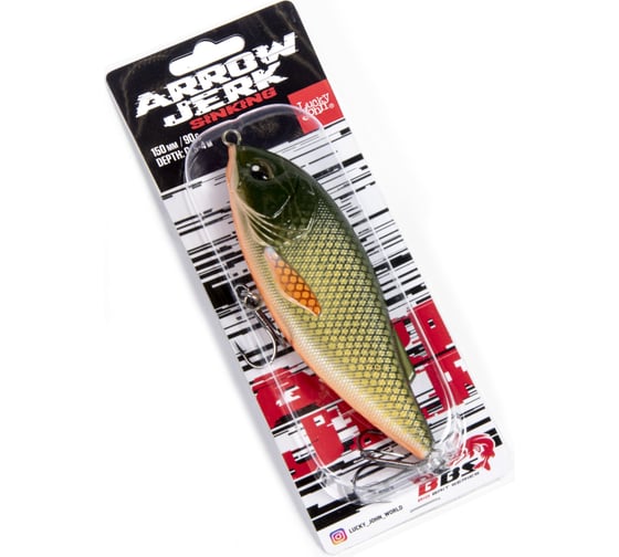 Тонущий воблер Lucky John LJ BBS Original ARROW JERK S 015.00/024 LJO0515S-024