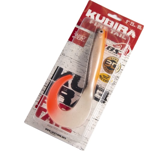 Твистеры Lucky John LJ 3D BBS Series KUBIRA FIRE TAIL 9.0in, 22.86, PG18, 1шт 140437-PG18