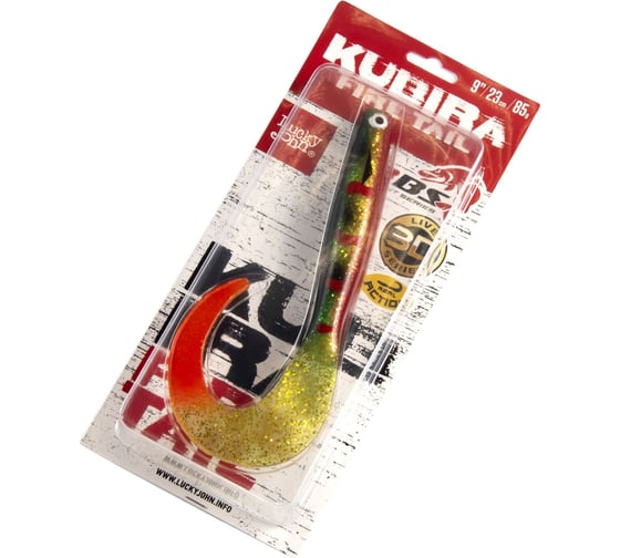 Твистеры Lucky John LJ 3D BBS Series KUBIRA FIRE TAIL 9.0in, 22.86, PG27, 1шт 140437-PG27