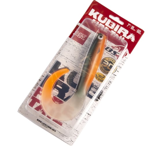 Твистеры Lucky John LJ 3D BBS Series KUBIRA FIRE TAIL 7.0in, 17.50, PG40, 1шт 140436-PG40