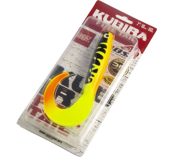 Твистеры Lucky John LJ 3D BBS Series KUBIRA FIRE TAIL 7.0in, 17.50, PG37, 1шт 140436-PG37
