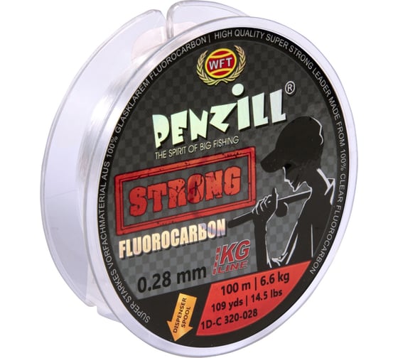 Монофильная леска WFT Penzill FLUOROCARBON Strong 100/028 1D-C-320-028
