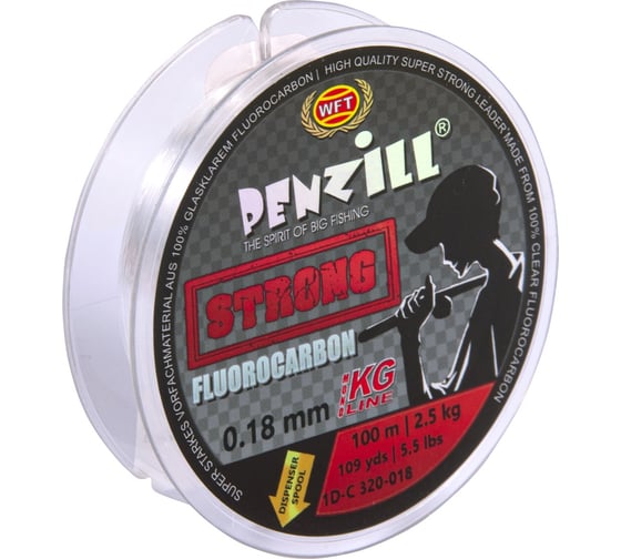 Монофильная леска WFT Penzill FLUOROCARBON Strong 100/018 1D-C-320-018