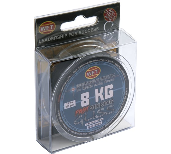 Плетеная леска WFT KG GLISS SINKING Black 150/014 1D-C-226-014