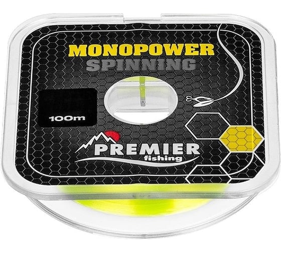 Леска Preмier fishing мonopower spinning 0.30мм/100м, f.yellow nylon pr-мs-y-030-100 00000281051