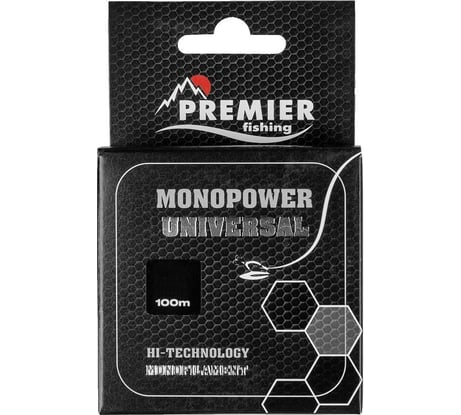 Леска Preмier fishing мonopower universal 0.14мм/100м, clear nylon pr-мu-t-014-100 00000281058