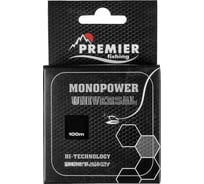Леска Preмier fishing мonopower universal 0.16мм/100м, clear nylon pr-мu-t-016-100 00000281059