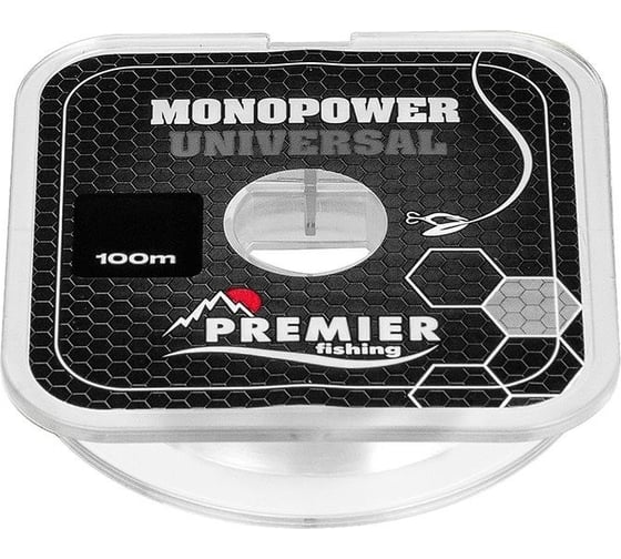 Леска Preмier fishing мonopower universal 0.10мм/100м, clear nylon pr-мu-t-010-100 00000281007