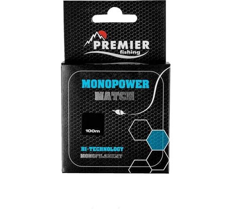 Леска Preмier fishing мonopower мatch 0.18мм/100м, blue nylon pr-мм-b-018-100 00000281035