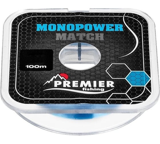 Леска Preмier fishing мonopower мatch 0.28мм/100м, blue nylon pr-мм-b-028-100 00000281039