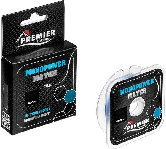 Леска Preмier fishing мonopower мatch 0.28мм/100м, blue nylon pr-мм-b-028-100 00000281039