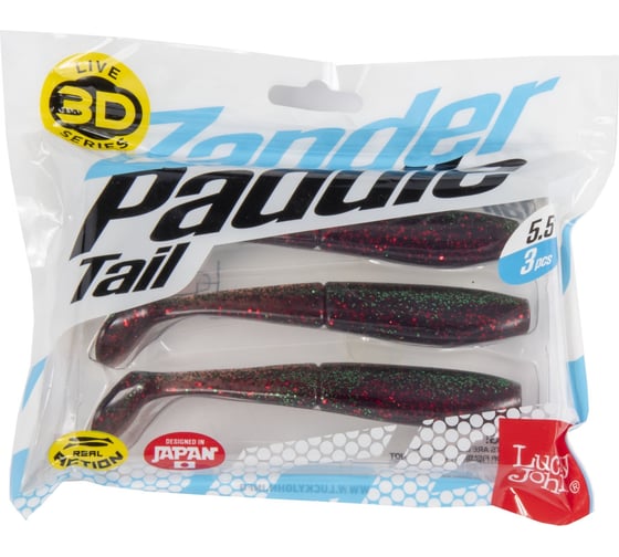 Виброхвосты Lucky John LJ 3D Series ZANDER PADDLE TAIL 5.5in, 14.00/Z14, 3шт 140431-Z14