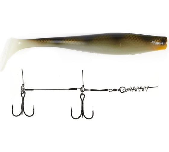Виброхвосты Lucky John LJ 3D BBS Series GIANT KUBIRA SWIM SHAD 10.3in, 26.00/PG28, Stinger XL 140434SET-PG28