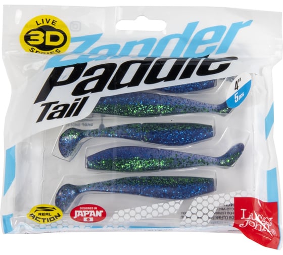 Виброхвосты Lucky John LJ 3D Series ZANDER PADDLE TAIL 4.0in, 10.00/Z13, 5шт 140429-Z13