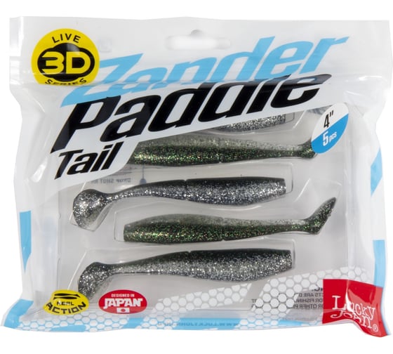 Виброхвосты Lucky John LJ 3D Series ZANDER PADDLE TAIL 4.0in, 10.00/Z11 5шт 140429-Z11