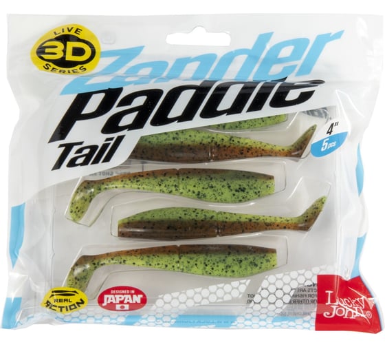 Виброхвосты Lucky John LJ 3D Series ZANDER PADDLE TAIL 4.0in, 10.00/Z15, 5шт 140429-Z15
