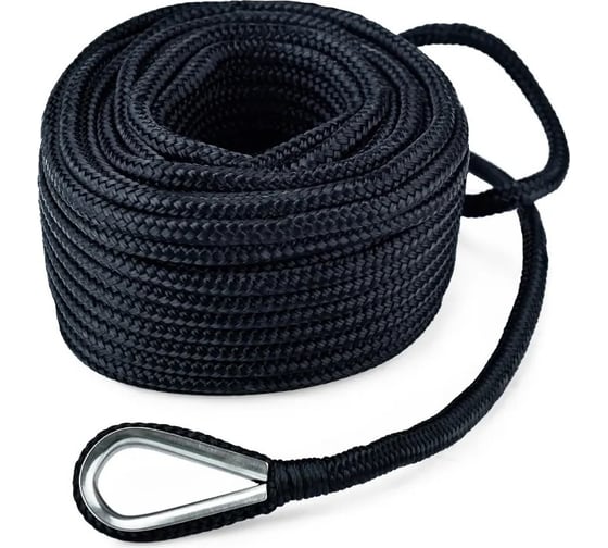 Якорный плетеный трос Skipper конец, 10 мм х 50 м, нейлон SK-TANBR1050B 1