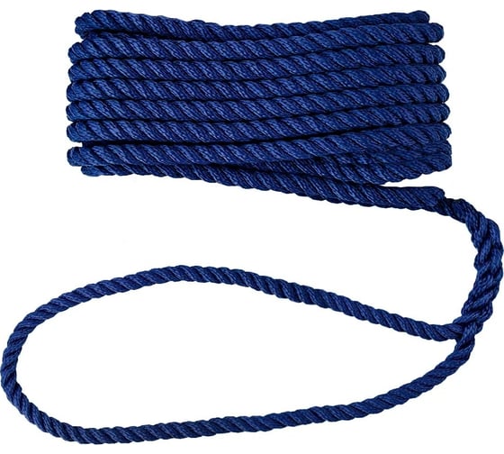Трёхпрядный швартовый трос Skipper с огоном, 6 мм х 7.62 м, нейлон SK-TDN3ST6762BL 1