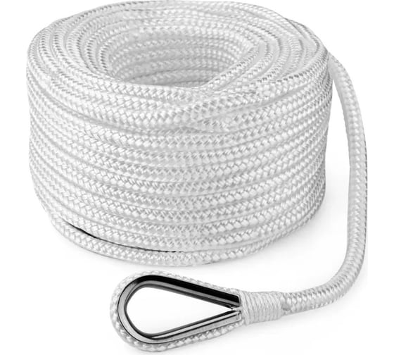 Якорный плетеный трос Skipper конец, 12 мм х 30 м, нейлон SK-TANBR1230W 1