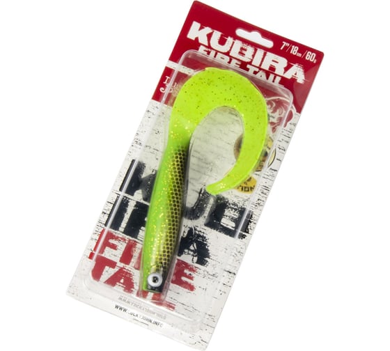 Твистеры Lucky John LJ 3D BBS Series KUBIRA FIRE TAIL 7.0in, 17.50/PG45, 1шт. 140436-PG45