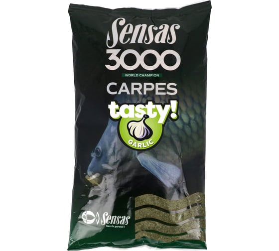 Прикормка Sensas 3000 CARP TASTY Garlic 1кг 40722 1