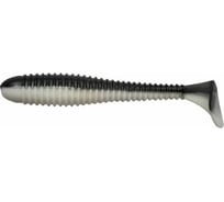 Виброхвост Helios hs-1-023 catcher 2.75"/7 см, black/white, 7шт 00000131518