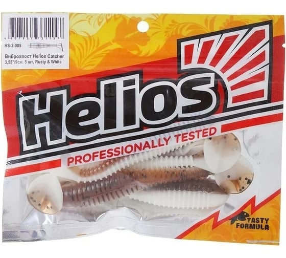 Виброхвост Helios hs-2-005 catcher, 3.55"/9 см, rusty white, 5шт 00000117779