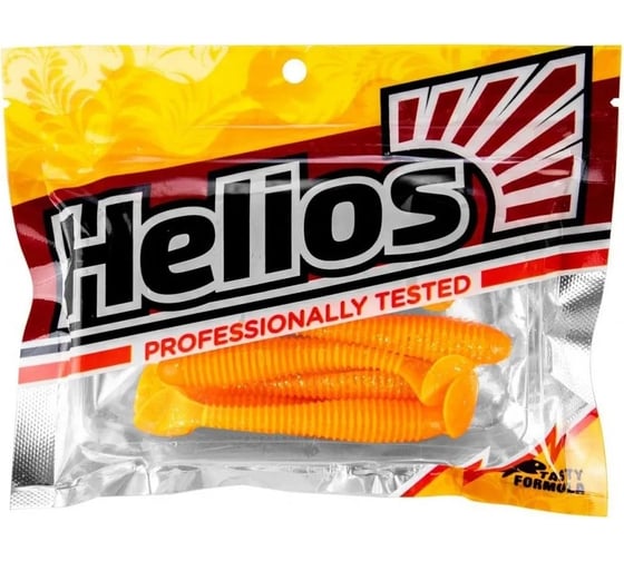 Виброхвост Helios hs-1-022 catcher 2.75"/7 см, orange sparkles, 7шт 00000131228