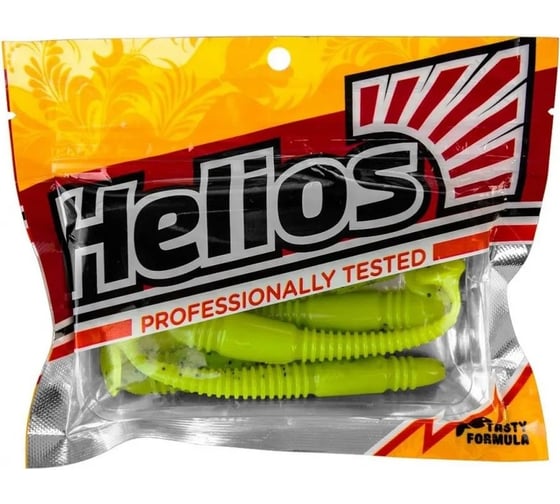 Виброхвост Helios hs-17-009 minoga 3.75"/9.5 см, pepper lime, 5шт 00000132663