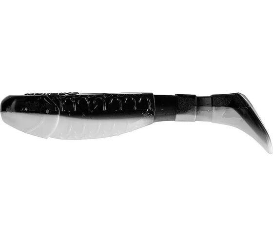 Виброхвост Helios hs-4-023 chubby 3.55"/9 см, black/white, 5шт 00000131521