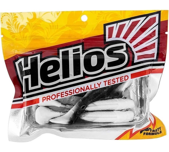 Виброхвост Helios hs-4-023 chubby 3.55"/9 см, black/white, 5шт 00000131521
