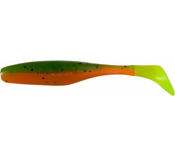 Виброхвост Helios hs-6-032 vigor 3.75"/9.5 см, pepper green/orange lt, 7шт 00000171171 1