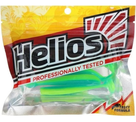 Виброхвост Helios hs-3-040 chebak 3.15"/8 см, blue lime, 7шт 00000211565