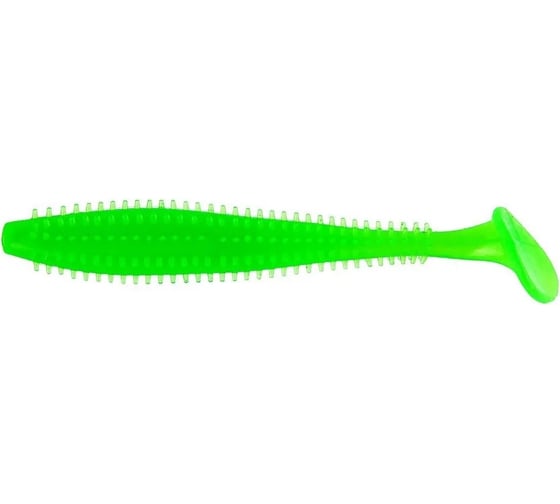 Виброхвост Helios hs-18-007 shaggy 5.12"/13 см, electric green, 5шт 00000140265 1