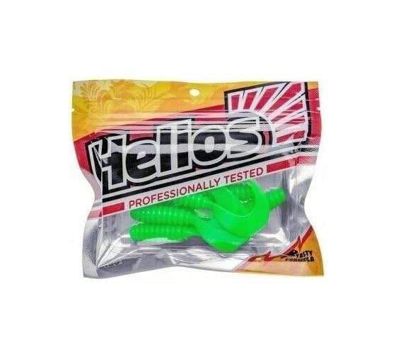 Твистер Helios hs-10-007 credo 2.35"/6.0 см, electric green, 7шт 00000124667