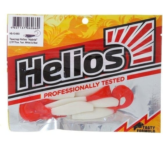Твистер Helios hs-13/1-003 hybrid 2.75"/7.0 см, white rt, 7шт 00000124661