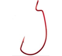 Крючок KOI super lock worm, размер 2/0 int, цвет red, офсетный, 10 шт. KH6531-2/0RED