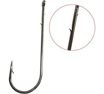 Крючок KOI round bend worm, размер 2/0 int, цвет bn, офсетный, 10 шт. KH6211-2/0BN