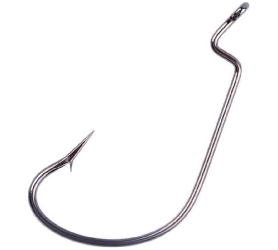 Крючок KOI offset worm, размер 4 int, цвет bn, офсетный, 10 шт. KH6201-4BN 1