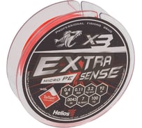 Шнур Helios hs-es-x3-0.4/7lb extrasense x3 pe red 92м, 0.4/7lb, 0.11мм 00000218730