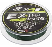 Шнур Helios hs-es-x4s-6/84lb extrasense x4s pe green 92м, 6/84lb 0.43мм 00000218902