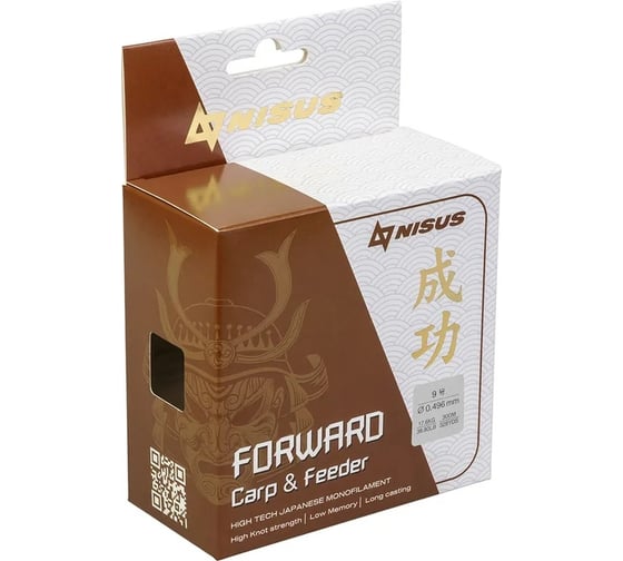 Леска Nisus n-fcf-0496-300 forward carpfeeder brown 0.496мм/300м, nylon 00000294559