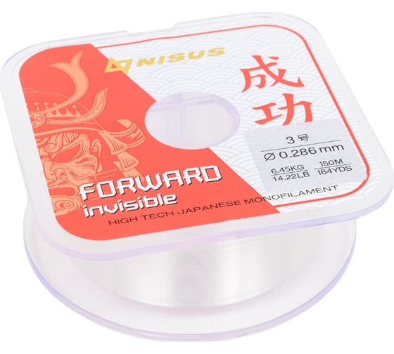 Леска Nisus forward invisible n-fi-0286-150 transparent, 0.286мм/150м, нейлон 00000294521