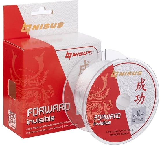 Леска Nisus forward invisible n-fi-0370-300 transparent, 0.370мм/300м, нейлон 00000294544