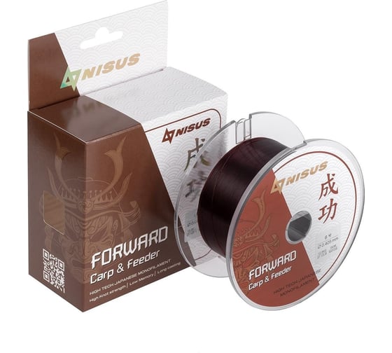Леска Nisus n-fcf-0405-150 forward carpfeeder brown 0.405мм/150м, nylon 00000294534