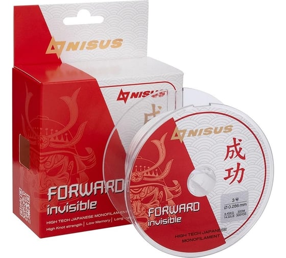 Леска Nisus forward invisible n-fi-0286-300 transparent, 0.286мм/300м, нейлон 00000294541