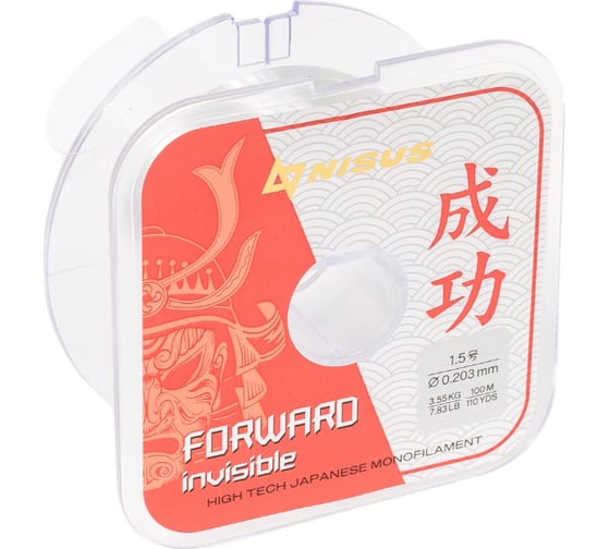 Леска Nisus forward invisible n-fi-0203-100 0.203мм/100м, нейлон 00000309061 1