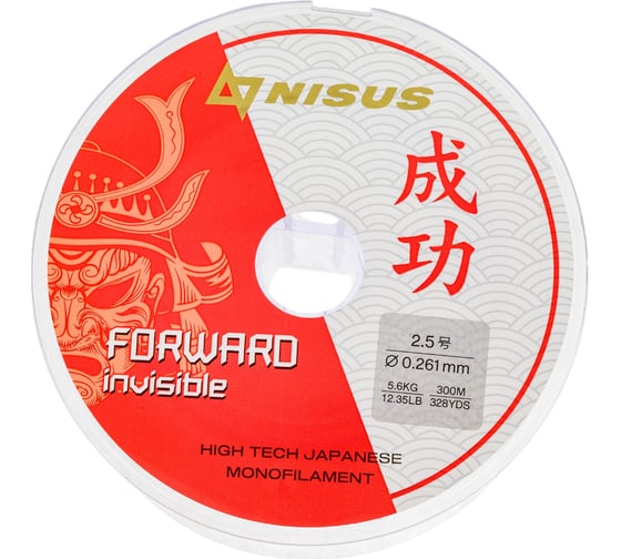 Леска Nisus forward invisible n-fi-0261-300 transparent, 0.261мм/300м, нейлон 00000294540