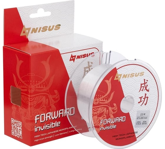Леска Nisus forward invisible n-fi-0261-300 transparent, 0.261мм/300м, нейлон 00000294540