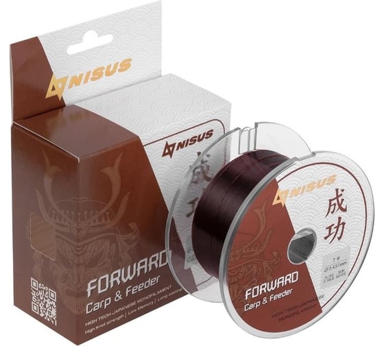 Леска Nisus n-fcf-0437-150 forward carpfeeder brown 0.437мм/150м, nylon 00000294535